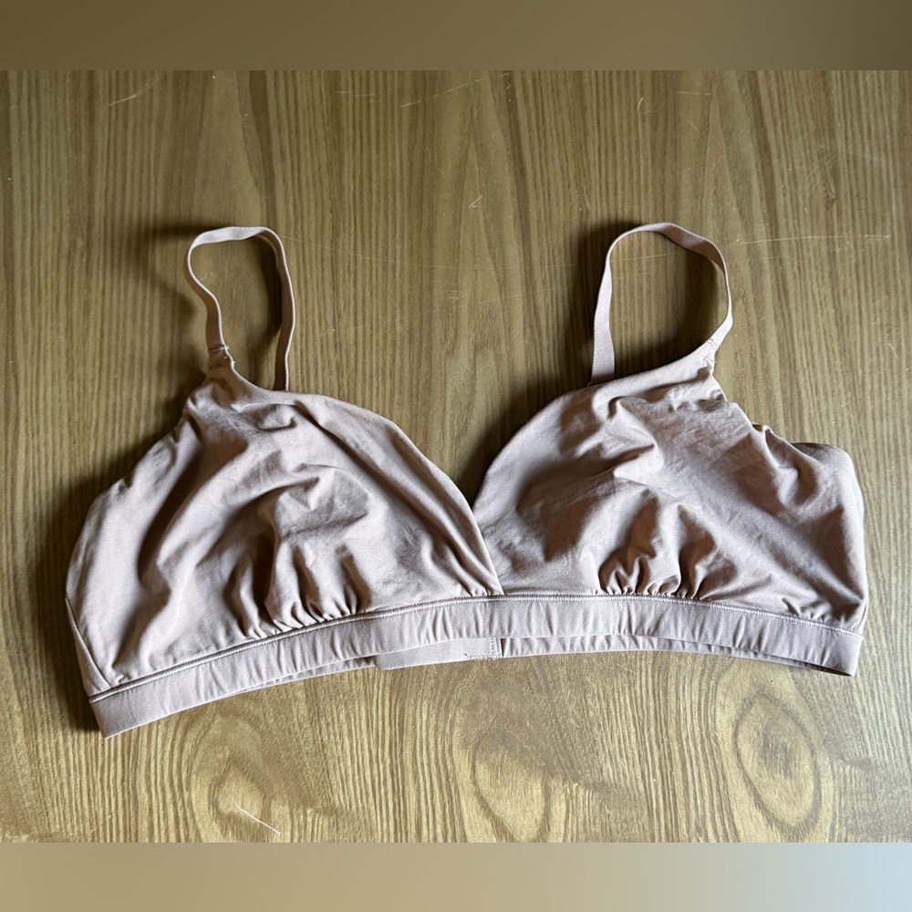 SKIMS Fits‎ Everybody Triangle Bralette 2X Nude Beige Stretch Soft Wireless